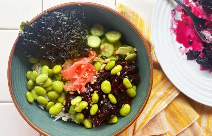 Củ cải Sous Vide với rong biển để ăn chay dễ dàng 'Poke'