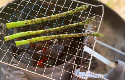 Nướng rau mềm ngay trên ống khói than của bạn